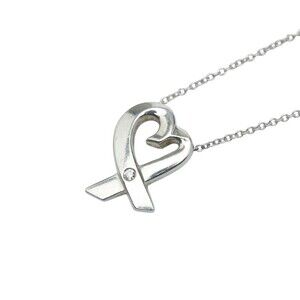 Tiffany Co Paloma Picasso Loving Heart Necklace Silver